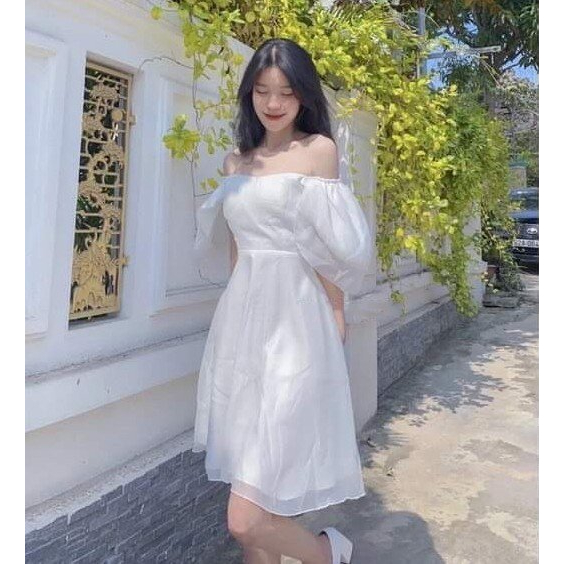 Đầm váy nữ tay bánh bèo 2 lớp hot trend tôn da, tôn dáng với tone màu đơn giản diện đi chơi, đi làm, đi ăn tiệc