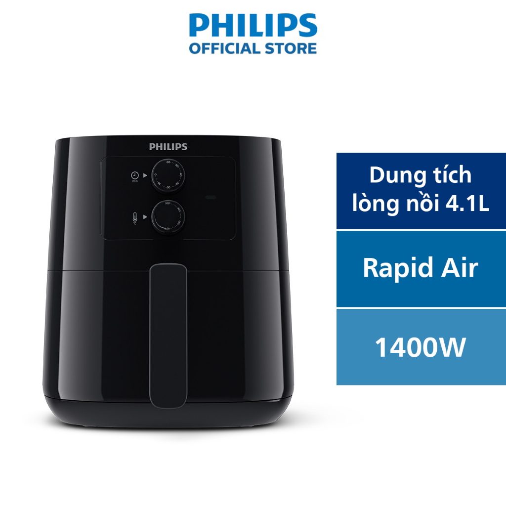 Nồi chiên không dầu PHILIPS HD9200 /90 4.1L 1400W- Hàng Chính Hãng