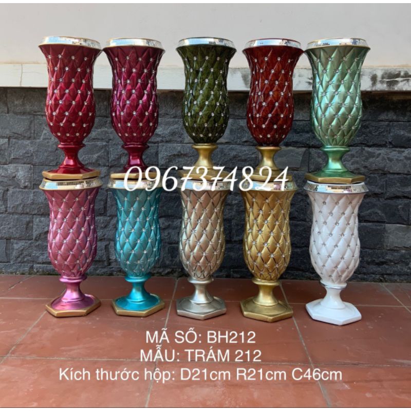 Bình hoa hoa lá trám mã bh212, lọ cắm hoa cao cấp, lọ hoa trang trí
