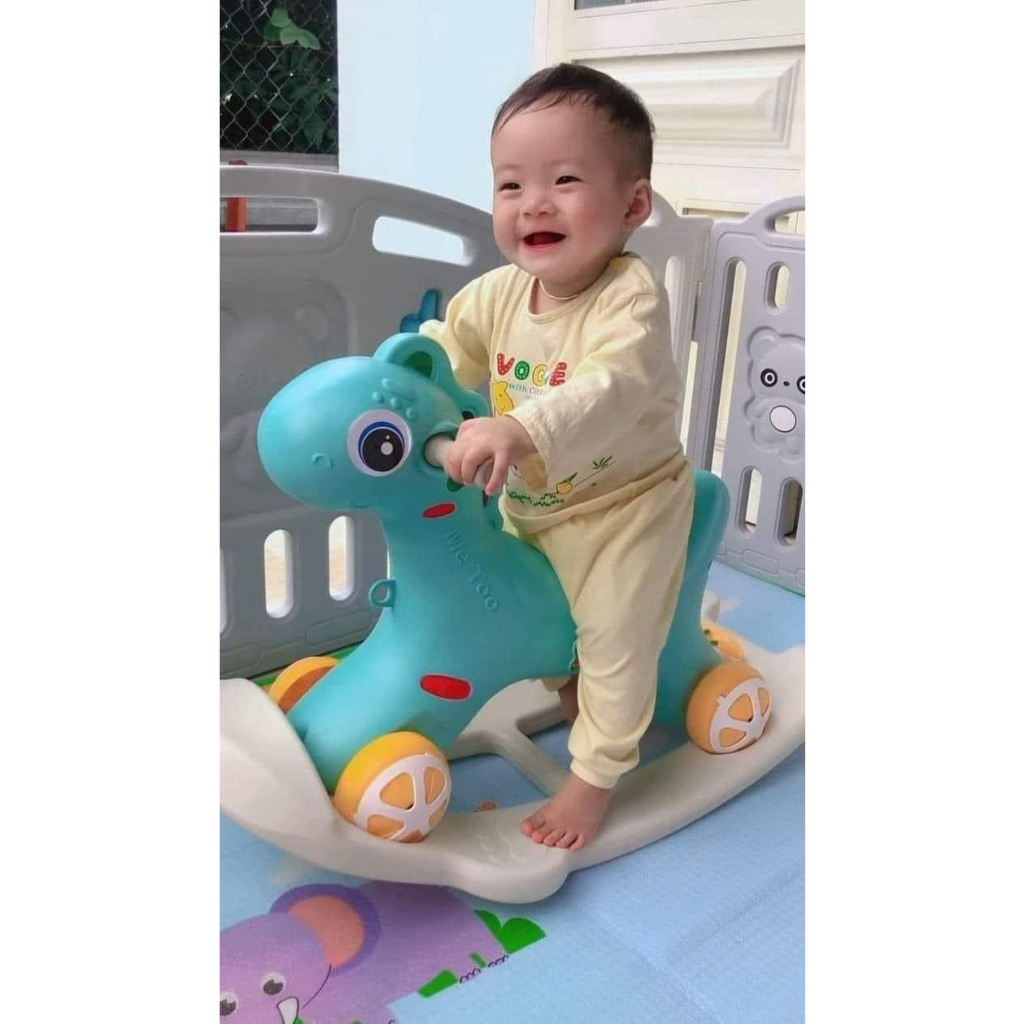 NGỰA BẬP BÊNH / XE CHÒI CHÂN 2 IN 1 CHO BÉ VUI CHƠI