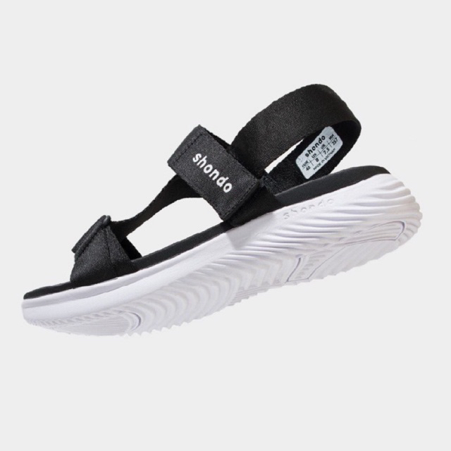 Giày Sandals Nam Nữ Shondo F7 Continew Đen F7N01111