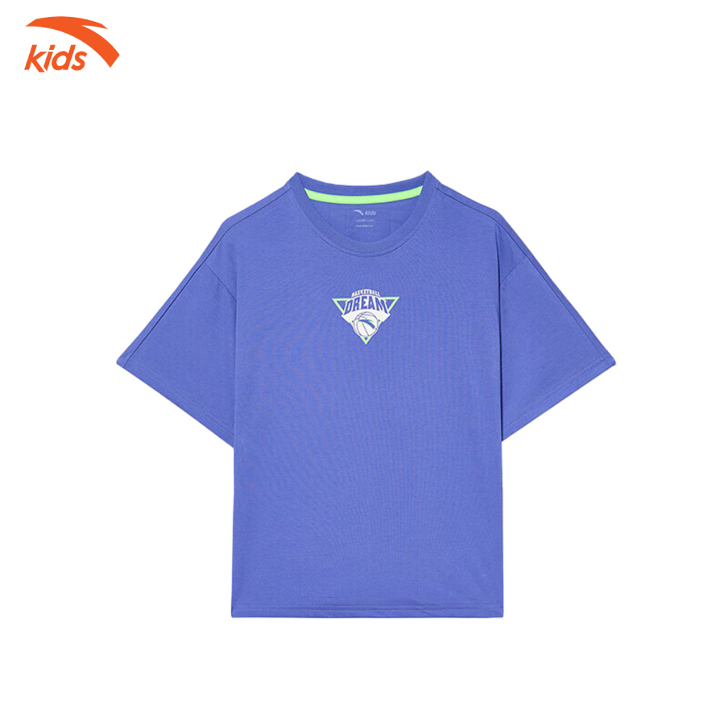 Áo phông thể thao bé trai Anta Kids vải cotton, thoáng khí W352321143