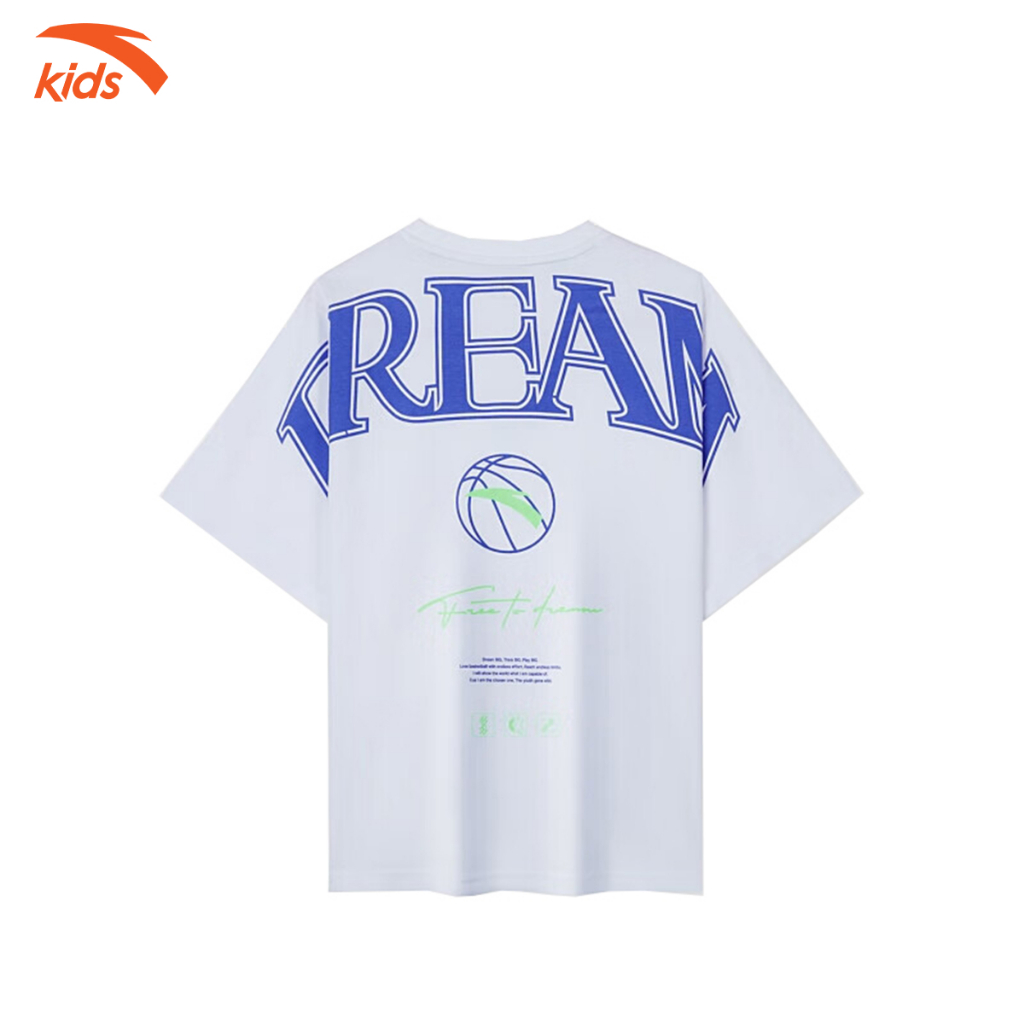 Áo phông thể thao bé trai Anta Kids vải cotton, thoáng khí W352321143