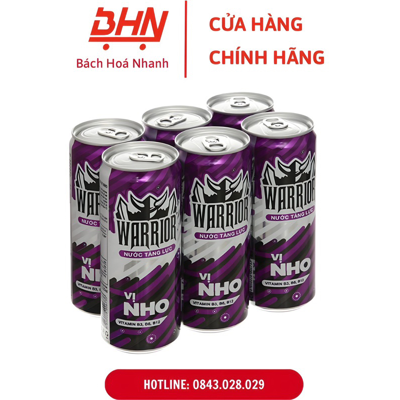 Lốc Nước Warrior / Sting Thái 325ml (6 Lon)