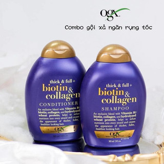 Bộ dầu gội xả biotin collagen ogx 385ml