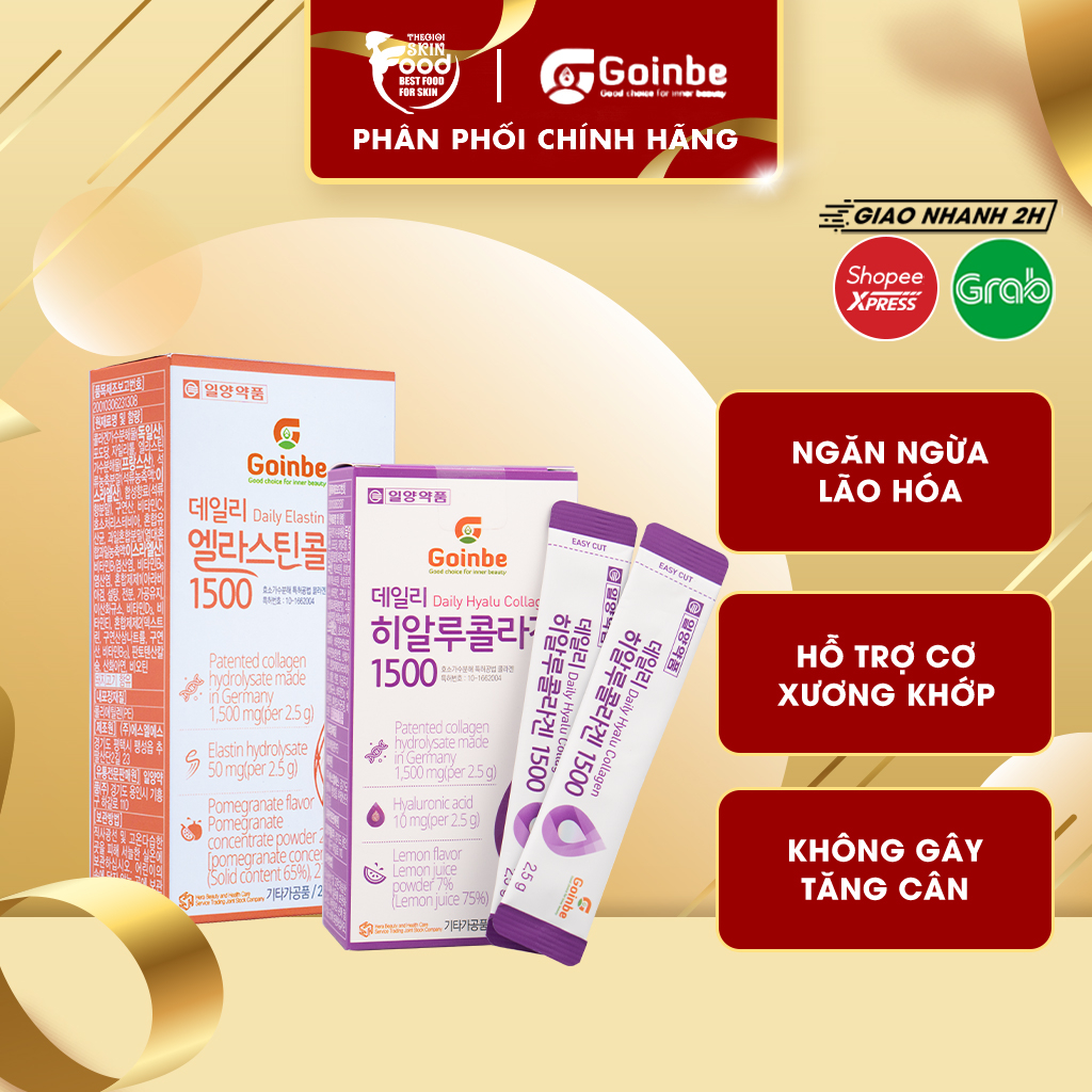 [Hộp 14 gói] Bột Uống Collagen, Ngăn Ngừa Lão Hóa Goinbe Daily Collagen