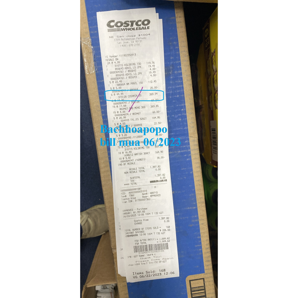 Bổ khớp mỹ cosamin 230 viên glucosamin thóai hóa xương khớp cosamin ds nutramax của Mỹ