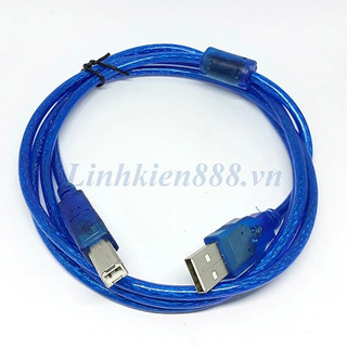 Cáp usb kiểu a sang kiểu b màu xanh dài 1.5m