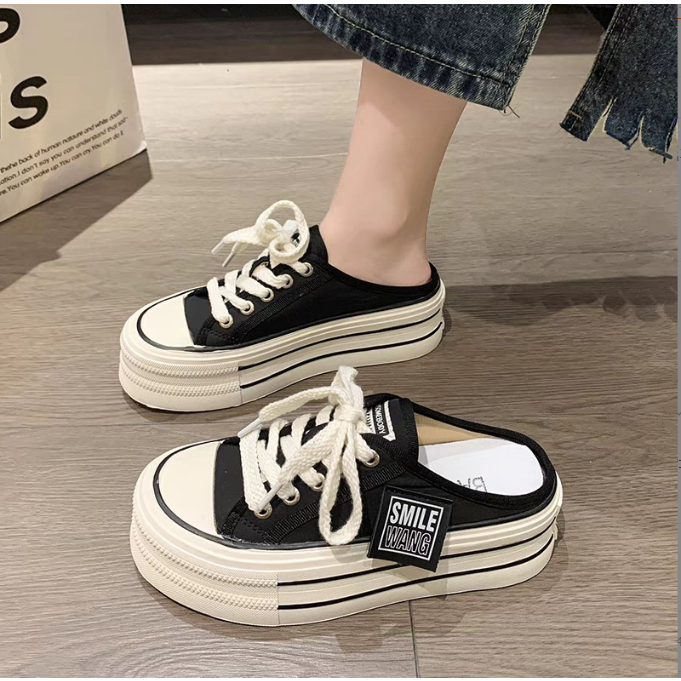 Giày sục thể thao nữ ulzzang mẫu mới đế cao độn đế 2023