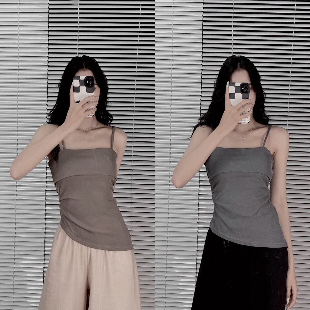 Áo Hai Dây Gấp Ngực Vạt Chéo LILISTORE23