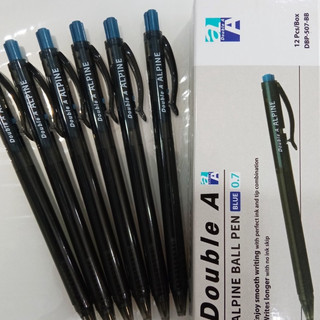 Bút bi double a alpine dbp-507-bb xanh, đầu bút 0.7mm