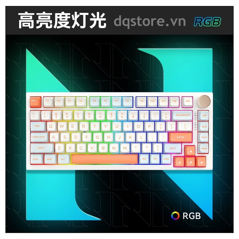 Bàn Phím Cơ Không Dây VGN N75 PRO 3 Mode | Led RGB | Gasket Mount