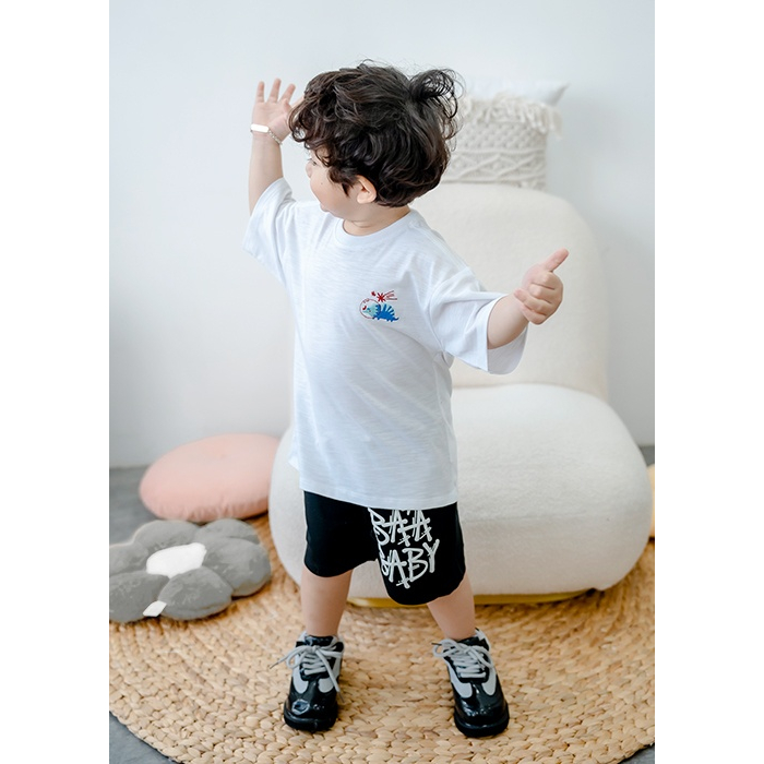 Quần short bé trai phong cách, quần thun sọc phối túi cho bé trai từ 4 tuổi - 10 tuổi Baa Baby - B-BT-QU05N-03