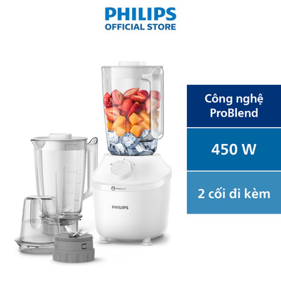 Máy xay sinh tố PHILIPS HR2041/50 | 450W |xay nhuyễn trong 45s - Hàng Chính Hãng