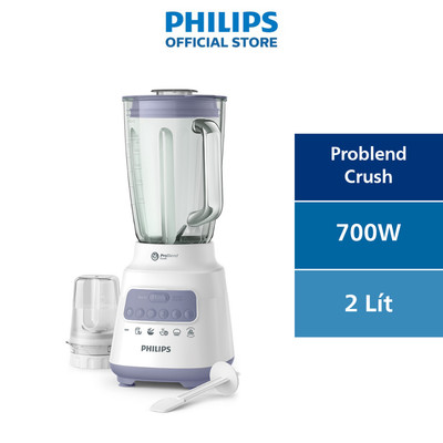 Máy xay sinh tố PHILIPS HR2222/00 cối thủy tinh - Hàng Chính Hãng