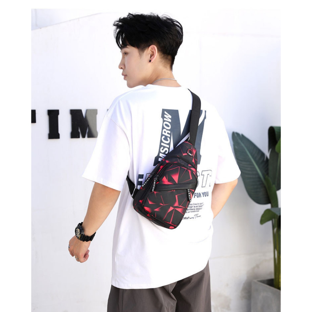 Túi đeo chéo nam nữ Unisex vải canvas thời trang phong cách Hàn Quốc TC09