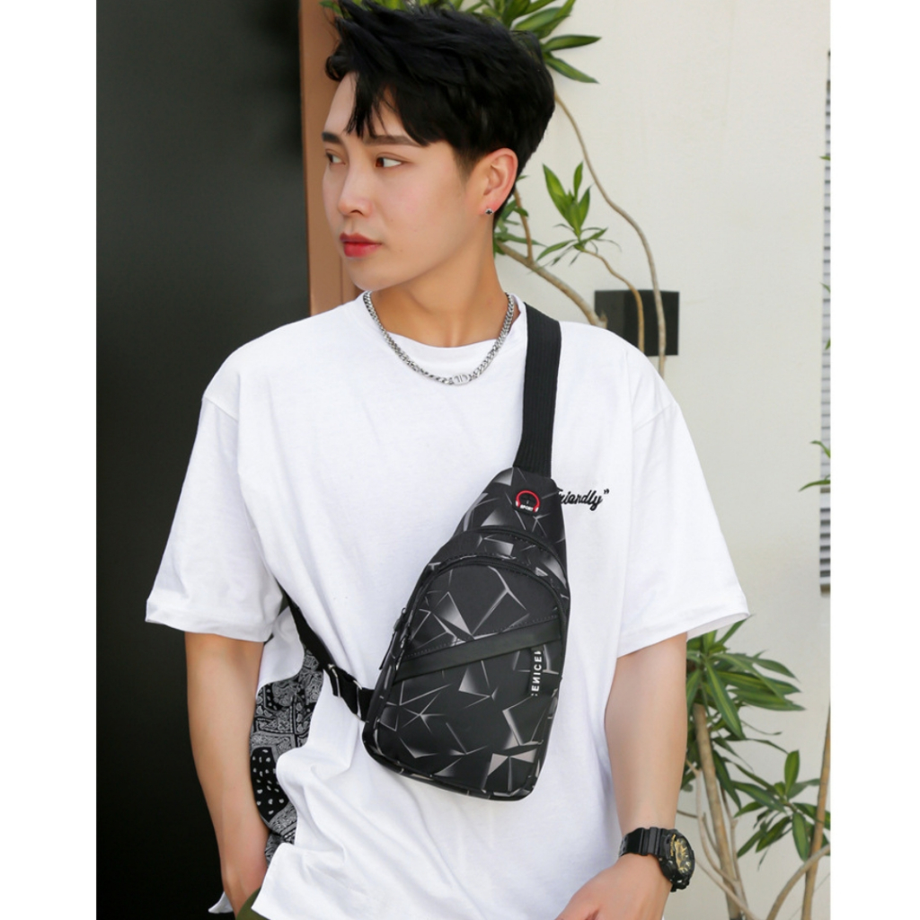 Túi đeo chéo nam nữ Unisex vải canvas thời trang phong cách Hàn Quốc TC09