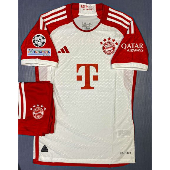 Bộ Áo bóng đá Bayern munich trắng đỏ sân khách Super Bodyfix Thailand mùa giải 2023 – 2024 Giống thi đấu