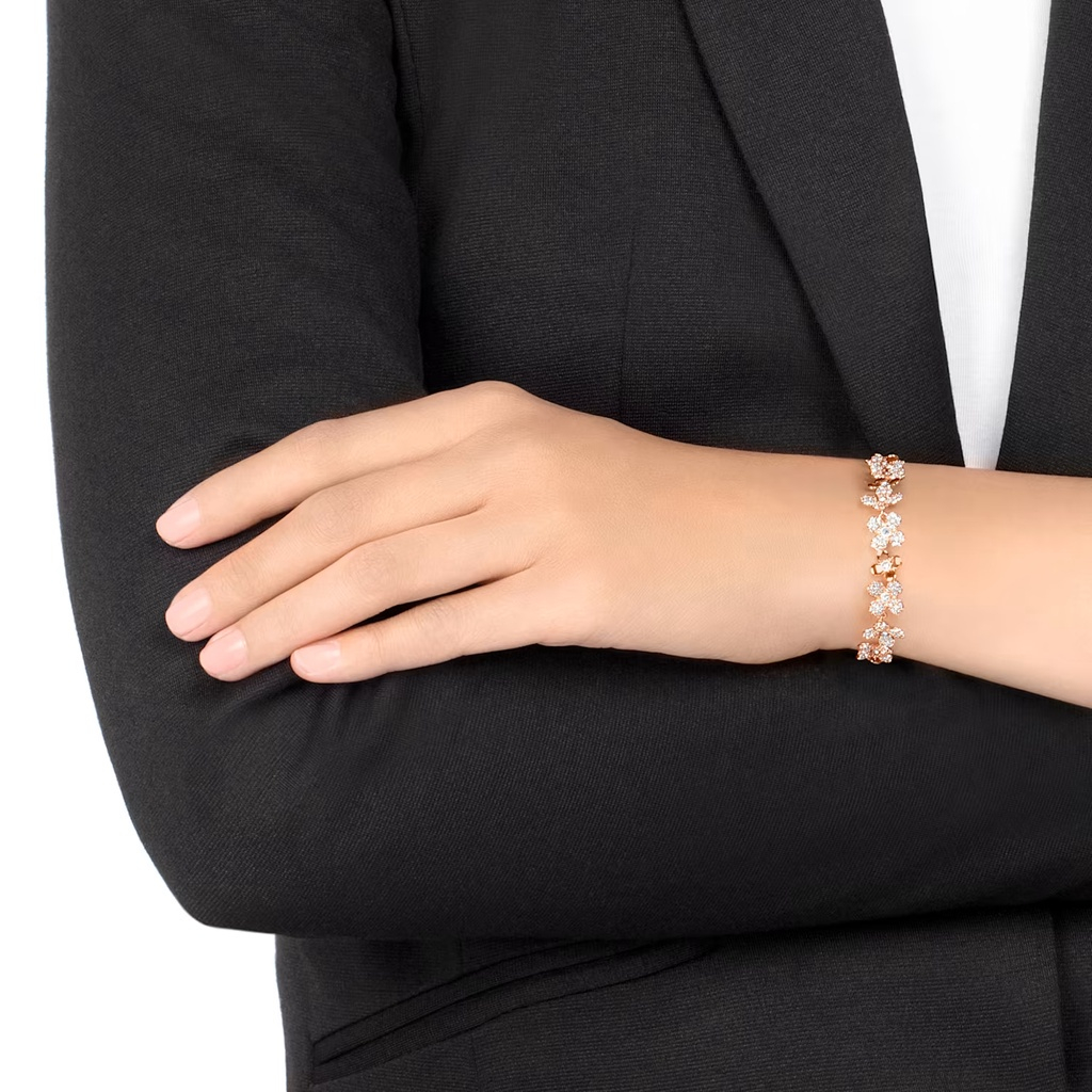 Vòng tay Swarovski Elderflower Rose Gold Bracelet Fullbox - Hàng Xuất Xịn - Jeniel