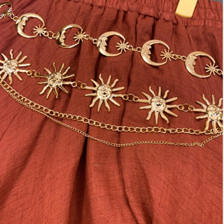  Dây Xích Thắt Lưng Mặt Trời  Mặt Trăng Bohemian Vintage 