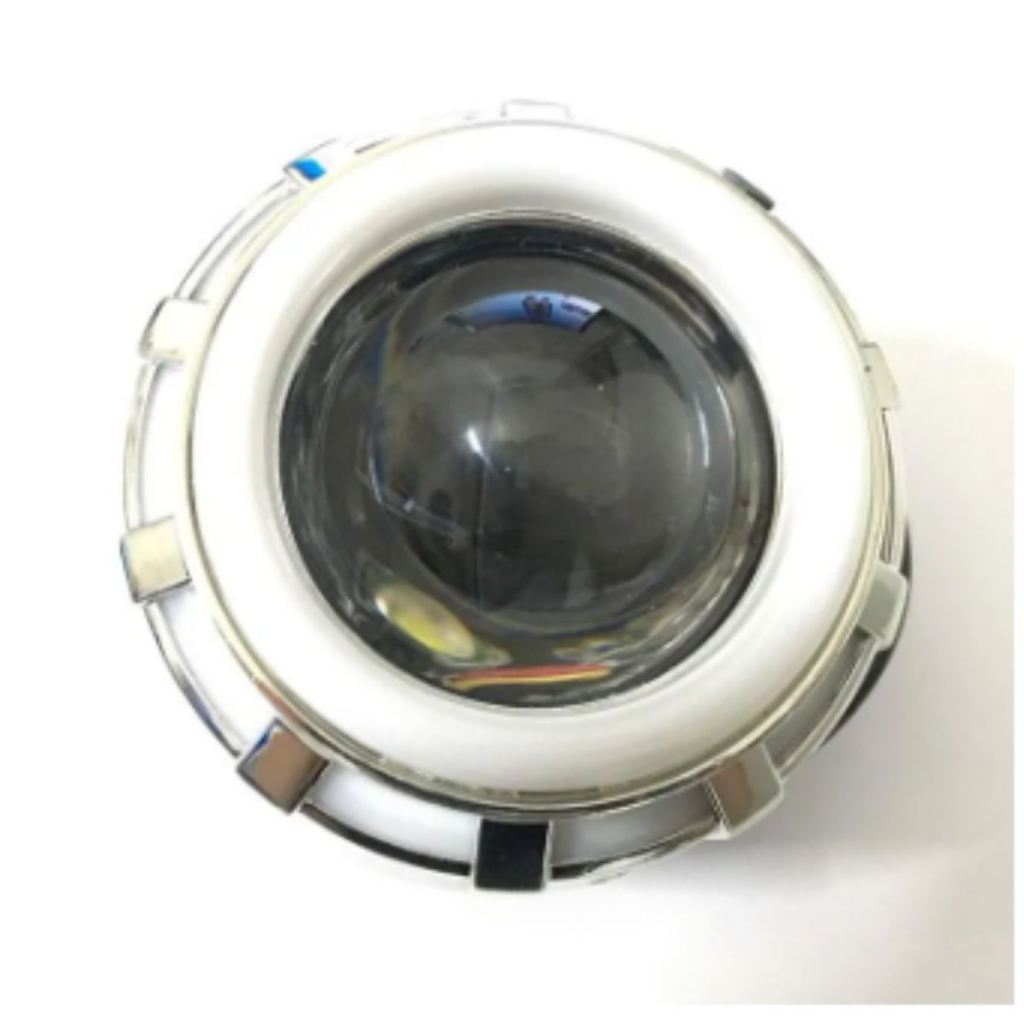 Đèn pha bi cầu, đèn pha led bi cầu viền xanh, ánh sáng 7 màu