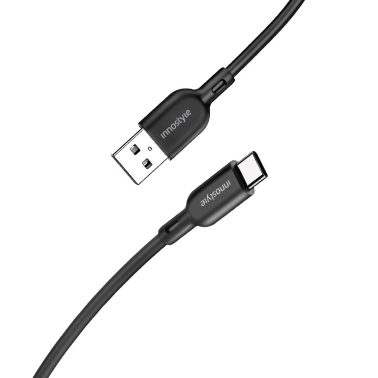 Cáp Innostyle Ultraflex USB-A to USB-C 1m5 - Hỗ trợ sạc công suất 3A, độ bền cao