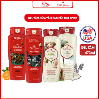 Sữa tắm nam Gel Old Spice 473ml Timber Bearglove Fiji Wolfthorn Pure Sport Fresh Tắm gội 2in1 532ml Made in USA