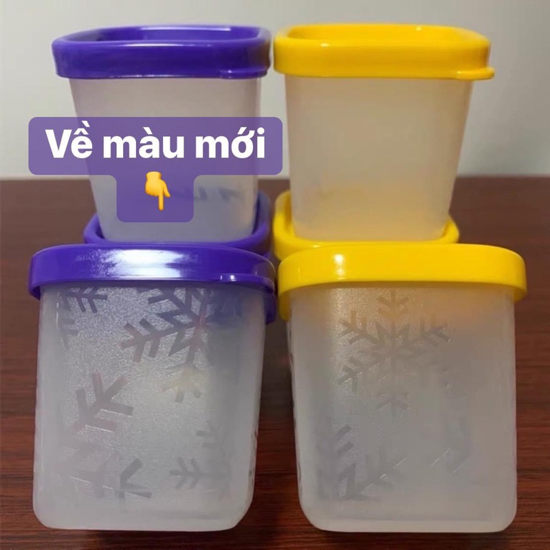 Set 8h mini 80ml tupperware trữ đồ ăn cho bé, làm sữa chua nhà nào cũng cần