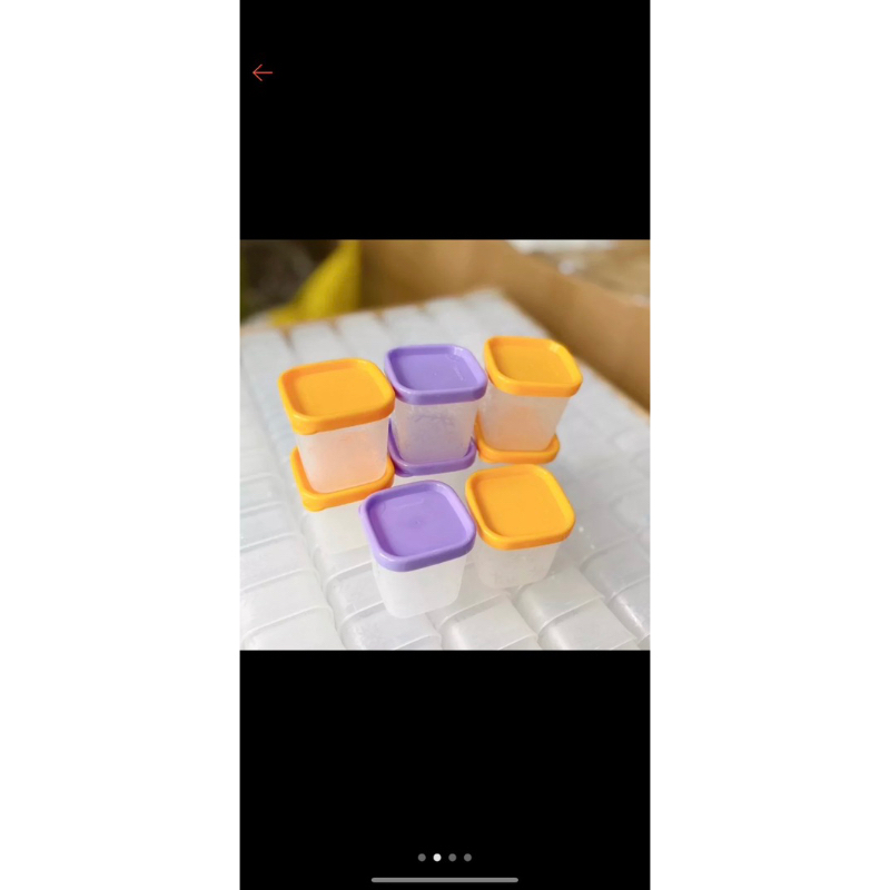 Set 8h mini 80ml tupperware trữ đồ ăn cho bé, làm sữa chua nhà nào cũng cần