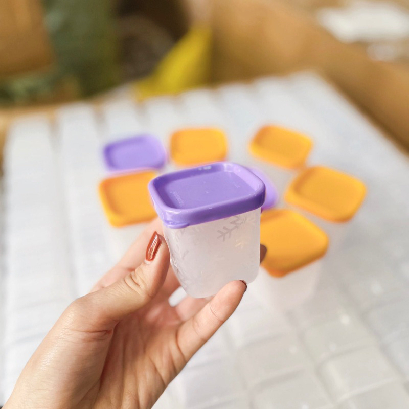 Set 8h mini 80ml tupperware trữ đồ ăn cho bé, làm sữa chua nhà nào cũng cần