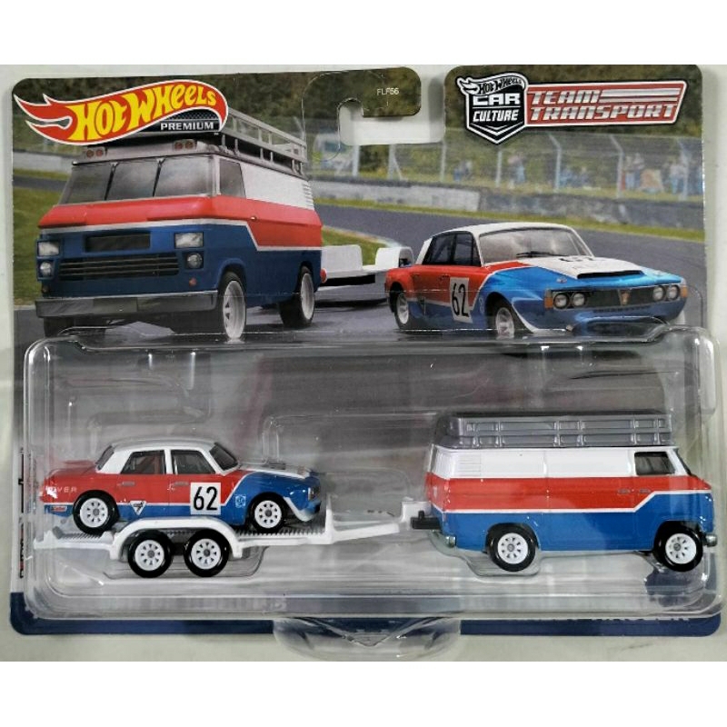 Hot wheels 2023 car culture team transport '70 rover p6 group 2 & rally hauler