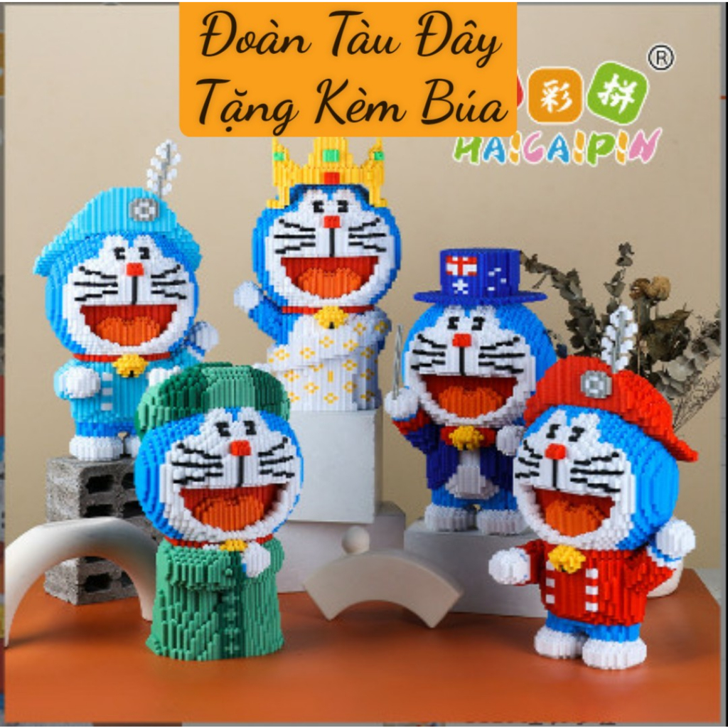Doremon thần tài 40cm, Xếp hình siêu đẹp , xếp hình doremon size đại 40cm, sản phẩm mới, đồ chơi lắp ráp thông minh