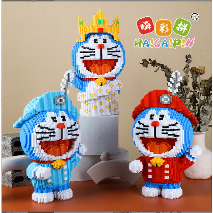 Tặng búa,Lắp ráp mô hình doraemon  chong chóng tre, túi thần kì trái tim siêu đẹp cỡ lớn 38cm