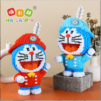 Tặng búa,Lắp ráp mô hình doraemon  chong chóng tre, túi thần kì trái tim siêu đẹp cỡ lớn 38cm