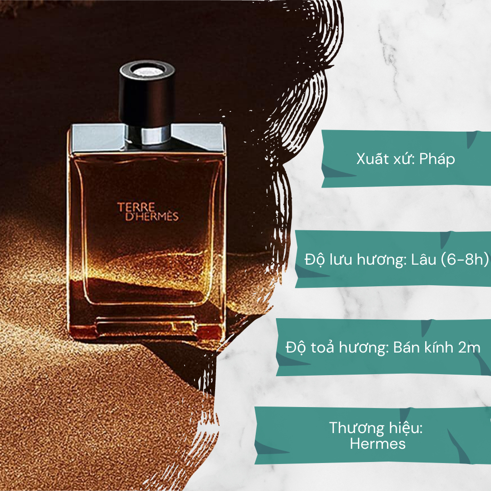 Nước hoa nam Hermes Terre D’Hermes EDT chiết 10ml Phong cách Lịch lãm Nam tính