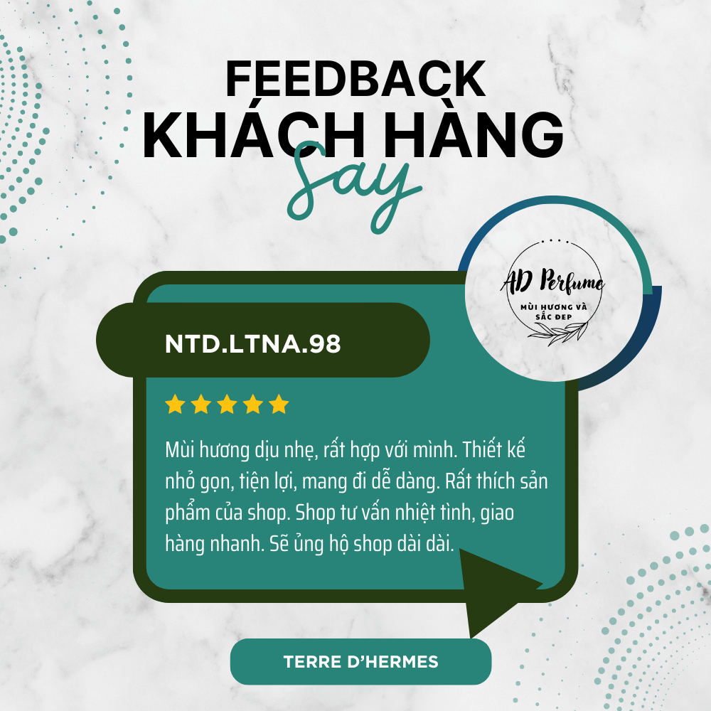 Nước hoa nam Hermes Terre D’Hermes EDT chiết 10ml Phong cách Lịch lãm Nam tính