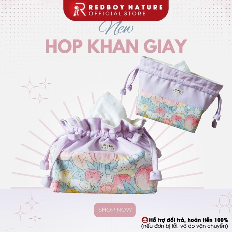 Hộp khăn giấy vải dây rút size lớn