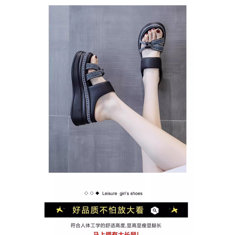 Dép bánh mì hai quai cao 7cm