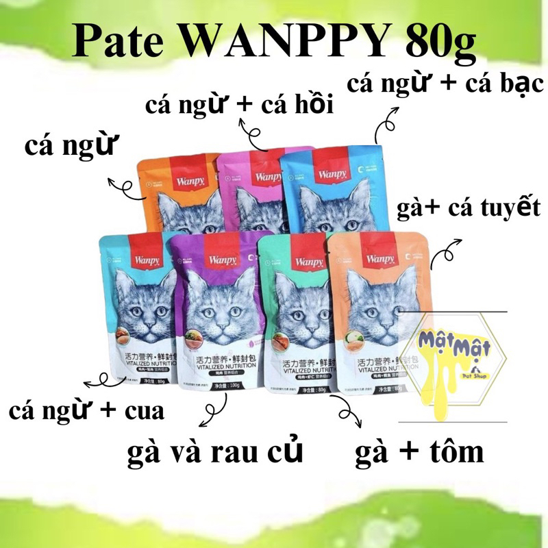 Pate mèo wanppy 80g