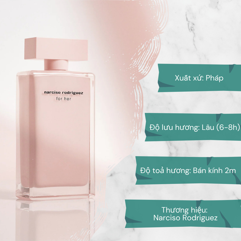 Nước hoa chiết Narciso rodriguez for her edp Nước hoa nữ10m ngọt ngào tươi mát