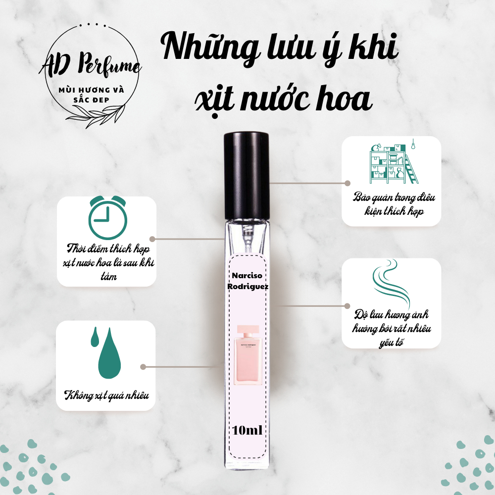 Nước hoa chiết Narciso rodriguez for her edp Nước hoa nữ10m ngọt ngào tươi mát