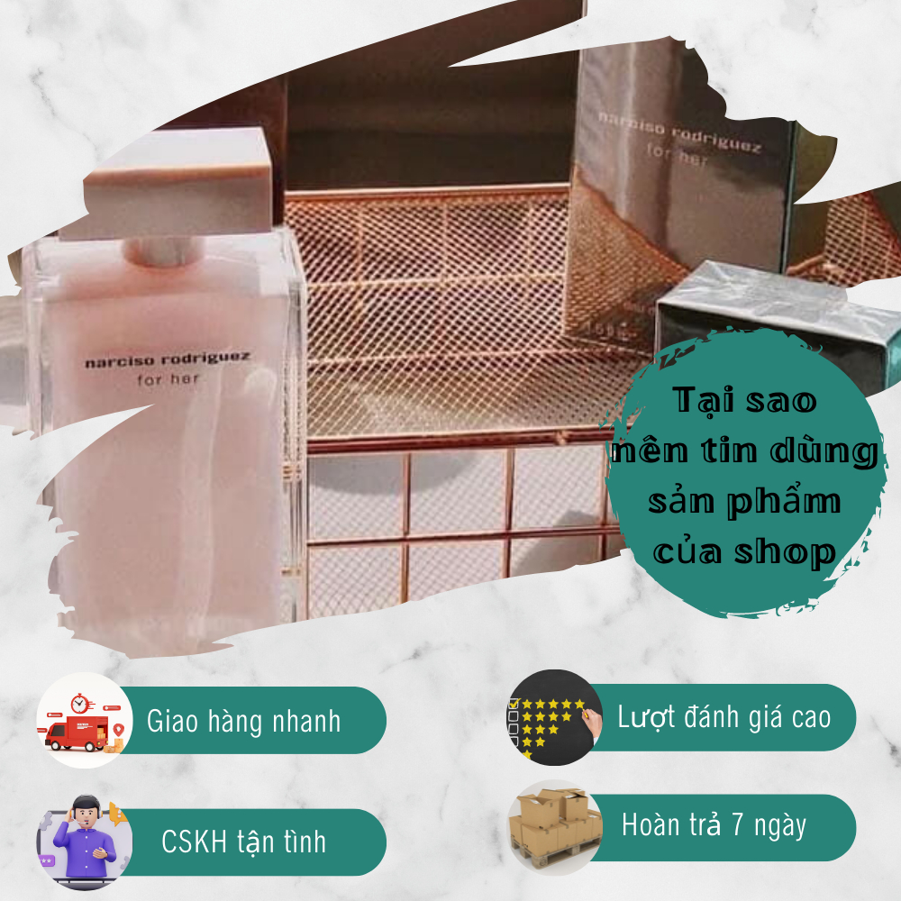 Nước hoa chiết Narciso rodriguez for her edp Nước hoa nữ10m ngọt ngào tươi mát