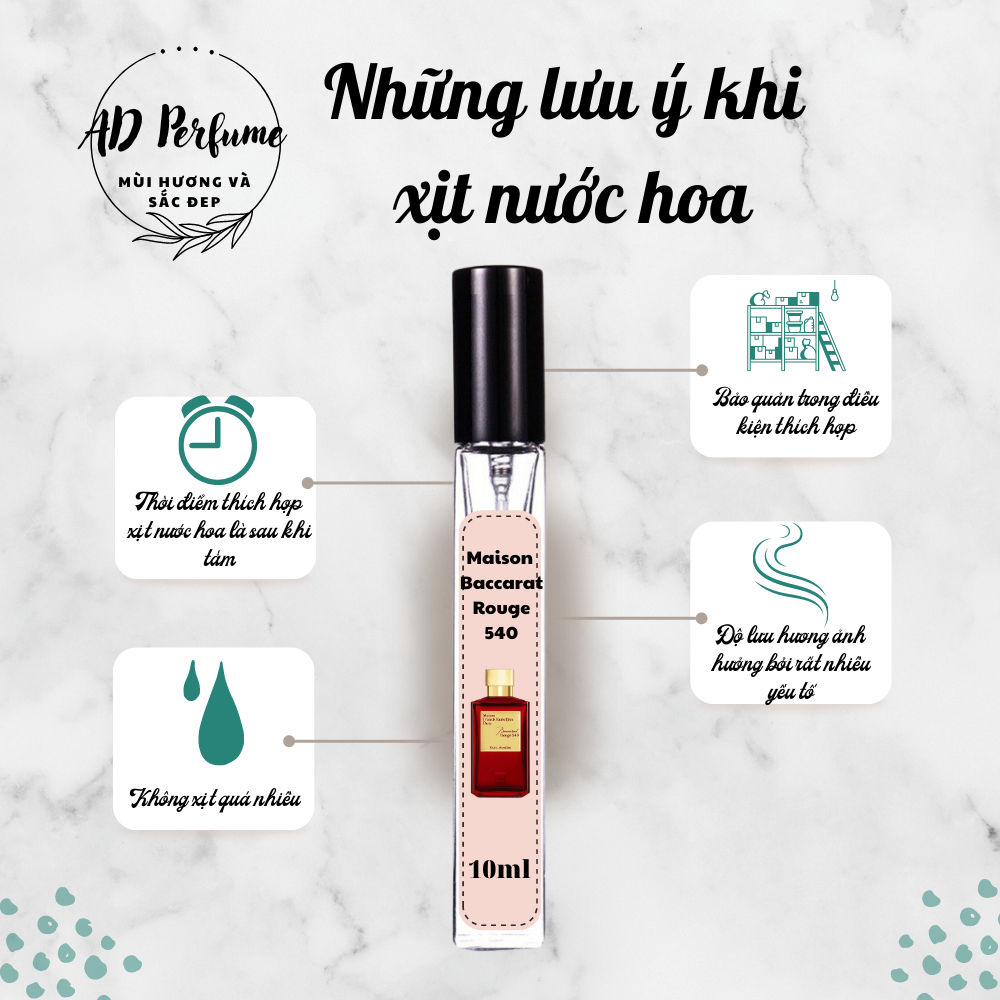 Nước hoa chiết Maison MFK Baccarat Rouge 540 Nước hoa nữ sang trọng quý phái lưu hương lâu,mẫu thử 10ml | BigBuy360 - bigbuy360.vn