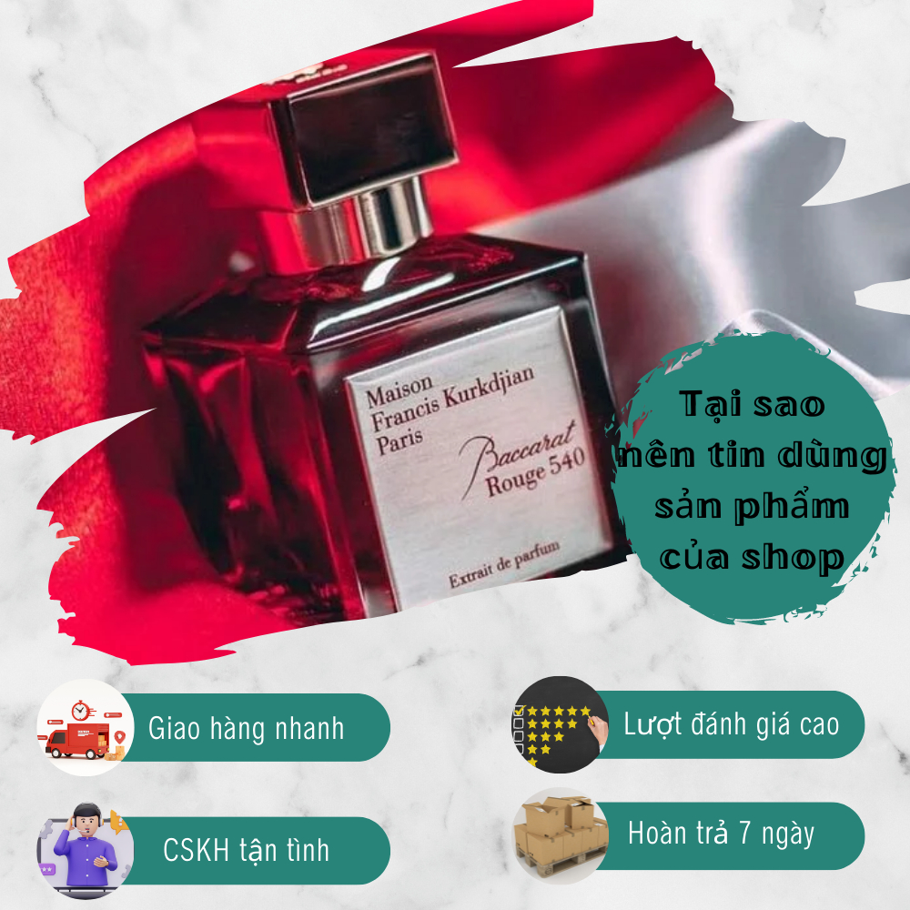 Nước hoa chiết Maison MFK Baccarat Rouge 540 Nước hoa nữ sang trọng quý phái lưu hương lâu,mẫu thử 10ml | BigBuy360 - bigbuy360.vn