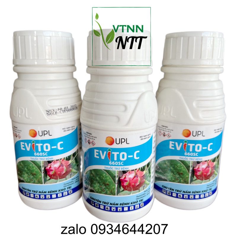 Thuốc trừ bệnh EVITO-C 660SC (250ml) Phòng ngừa thán thư, đốm nâu, đốm tắc kè trên cây trồng - VTNN Nguyễn Thanh Tuyền