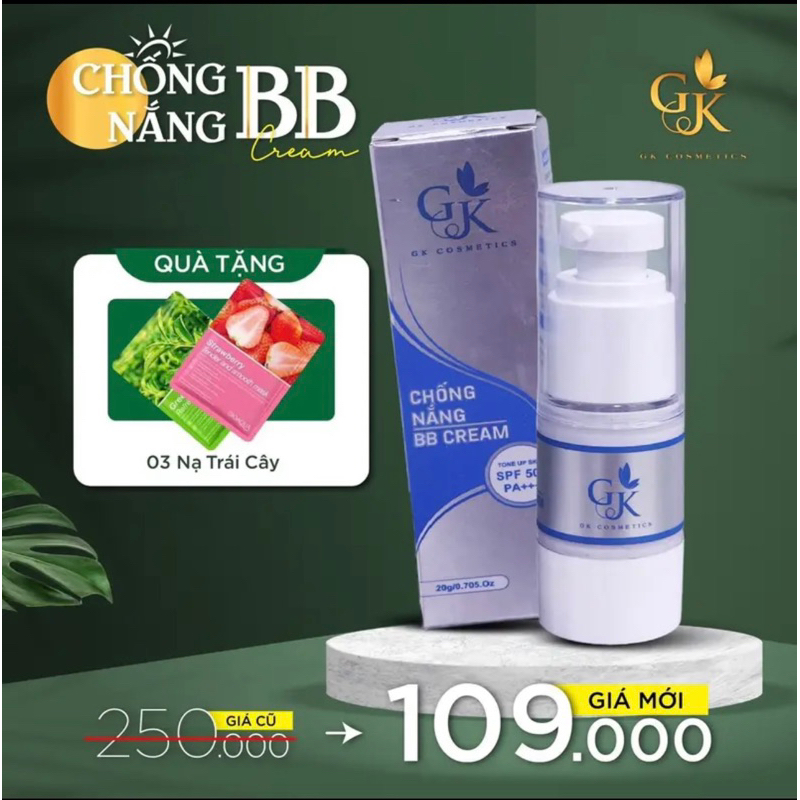 KEM CHỐNG NẮNG BB GIÁNG KIỀU 250K + TẶNG KÈM 3 NẠ TRÁI CÂY