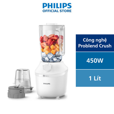Máy xay sinh tố PHILIPS HR2041 /10 | 450W |xay nhuyễn trong 45s - Hàng Chính Hãng