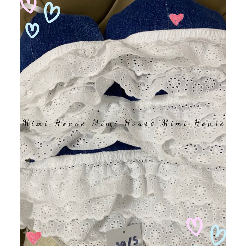 Áo Bra dễ thương phối ren , có thể mặc đi biển - Handmade by Mimi house