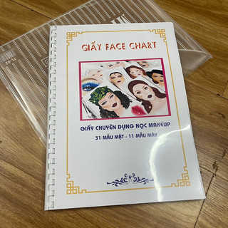 Giấy face chart thực hành makeup chuyên nghiệp gồm 31 mẫu mặt và 11 chân mày Hanishopmypham
