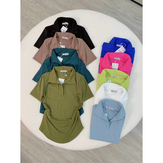 Áo Thun Polo Ôm Body Tà Bầu